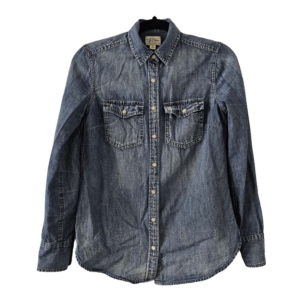 J. Crew Denim Shirt - Picture 1 of 4
